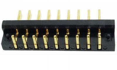 LM-T9-2-25  刀片9位电池公座  卧式9PIN电池插头  间距2.5 电池公头9PIN侧焊